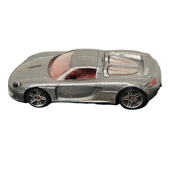 Vintage Hot Wheels Porsche Carrera GT Silver Lightweight Portable‎ Die Cast Cars - Picture 3 of 9